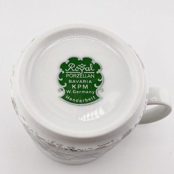 VINTAGE Ulm Danube River German cityscape image white black ceramic mug teacup - Picture 12 of 12